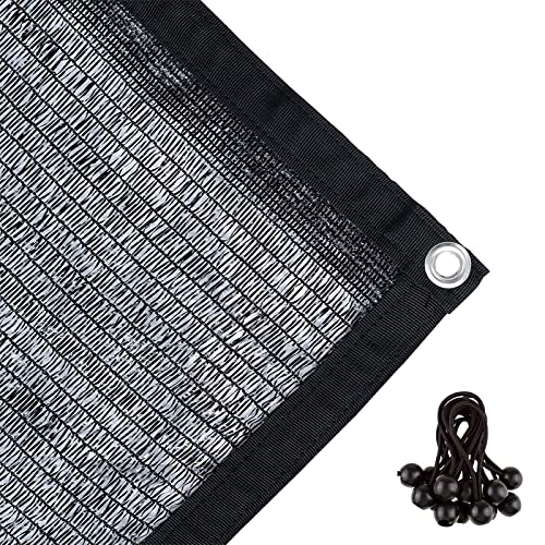 Agfabric 40% Sunblock 10x20ft Shade Cloth with Grommets for Garden Patio, Black