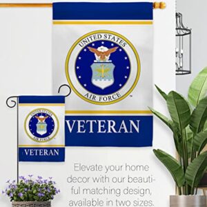 USA Decoration Air Veteran Garden Flag Armed Forces USAF United State American Military Retire Official House Decoration Banner Small Yard Gift Double-Sided, 13"x 18.5", Thick Fabric