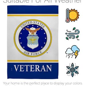 USA Decoration Air Veteran Garden Flag Armed Forces USAF United State American Military Retire Official House Decoration Banner Small Yard Gift Double-Sided, 13"x 18.5", Thick Fabric