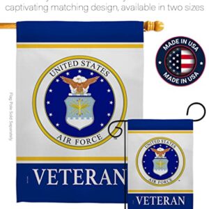 USA Decoration Air Veteran Garden Flag Armed Forces USAF United State American Military Retire Official House Decoration Banner Small Yard Gift Double-Sided, 13"x 18.5", Thick Fabric