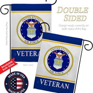 USA Decoration Air Veteran Garden Flag Armed Forces USAF United State American Military Retire Official House Decoration Banner Small Yard Gift Double-Sided, 13"x 18.5", Thick Fabric