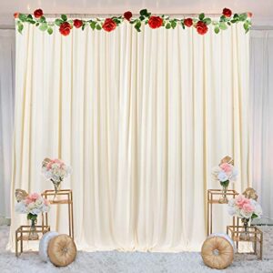 10ft x 10ft champagne backdrop curtain for baby shower wrinkle free backdrop drapes panels for parties wedding bridal shower birthday photo photography polyester fabric background decoration