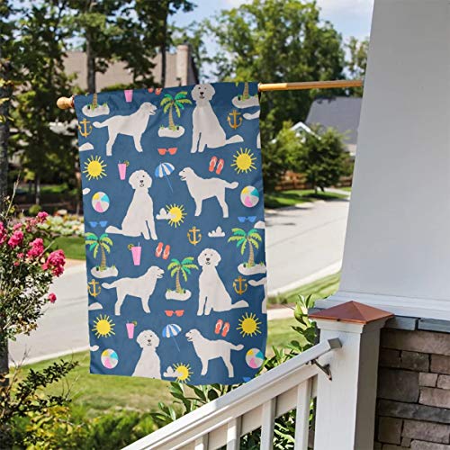 AnleyGardeflagsU Golden doodle Dog Beach Puppy Classic Garden Flag for Garden Decorations Party Supplies