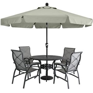 mastercanopy valance patio umbrella for outdoor table market -8 ribs (7.5ft, light gray)