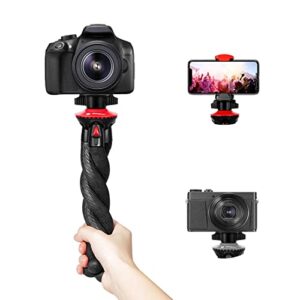 camera tripod, fotopro ufo flexible tripod for camera bendable handheld vlogging tripod with phone mount for iphone samsung canon dslr sony nikon
