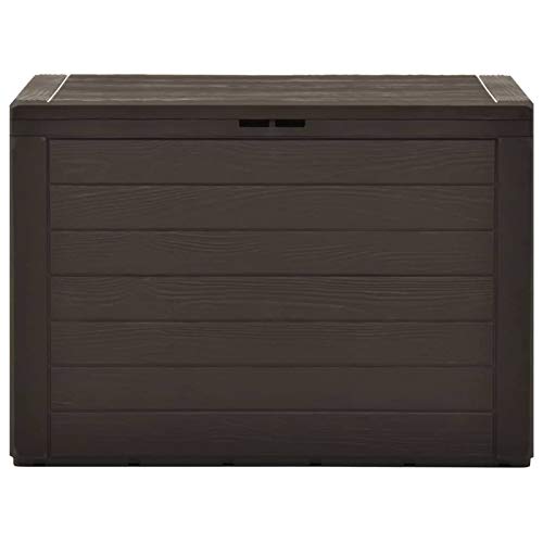 Tidyard Garden Storage Box Storage Cabinet 50.2 Gal Deck Box Garden Organizer Toolbox for Patio, Lawn, Poolside, Backyard Outdoor Furniture 38.7 x 17.3 x 21.7 Inches (W x D x H)