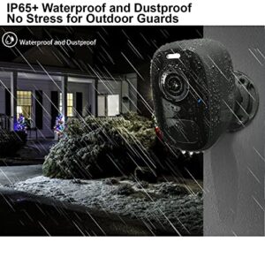 DCT Wireless WiFi Security Camera for Outdoor/Home Battery Powered, 2K Video/Color Night Vision/AI Motion Detection, Siren Alarm and Spotlight, 2-Way Audio, Waterproof, SD/Cloud