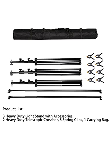 Kate 10x20ft (3x6m) Photography Backdrop Frame Stand for Room Set Adjustable Heavy Duty Photography Background Support System Kit