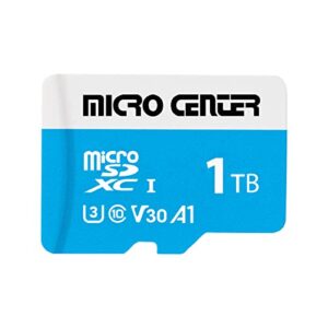 micro center premium 1tb microsdxc card, nintendo-switch compatible flash memory card, uhs-i c10 u3 v30 4k uhd video a1 r/w speed up to 90/70 mb/s micro sd card with adapter (1tb)