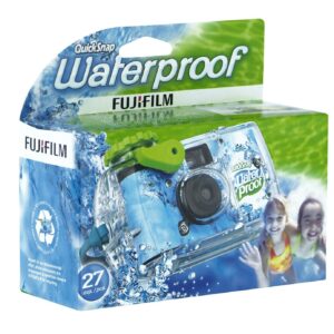 Fujifilm Quick Snap Waterproof 27 exp. 35mm Camera 800 film,Blue/Green/white,1 Pack