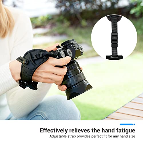 Widen DSLR Camera Wrist Hand Strap Grip with Quick Release Tripod Plate for Canon EOS R8 R6 Mark II R10 R7 R3 R5C R6 R RP 90D 80D 4000D Rebel T7 T8i T7i T6i 5D Mark IV III 7D 6D Mark II Sony A7R V