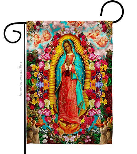 Ornament Collection Our Lady of Guadalupe Garden Flag Religious Faith Hope Grace Peace Dove Christian Religion Easter House Decoration Banner Small Yard Gift Double-Sided, Made in USA