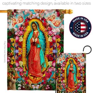 Ornament Collection Our Lady of Guadalupe Garden Flag Religious Faith Hope Grace Peace Dove Christian Religion Easter House Decoration Banner Small Yard Gift Double-Sided, Made in USA