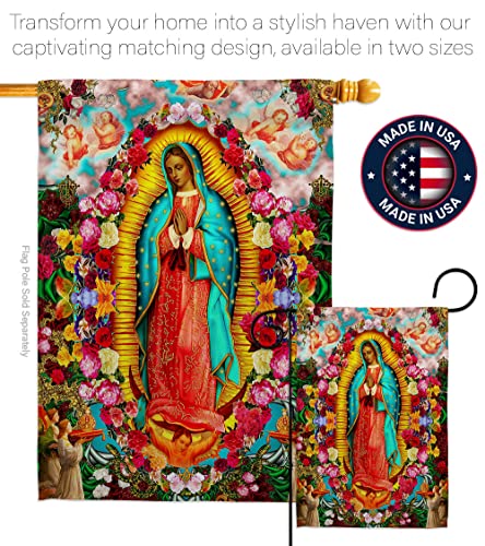 Ornament Collection Our Lady of Guadalupe Garden Flag Religious Faith Hope Grace Peace Dove Christian Religion Easter House Decoration Banner Small Yard Gift Double-Sided, Made in USA