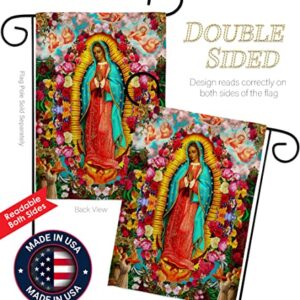 Ornament Collection Our Lady of Guadalupe Garden Flag Religious Faith Hope Grace Peace Dove Christian Religion Easter House Decoration Banner Small Yard Gift Double-Sided, Made in USA