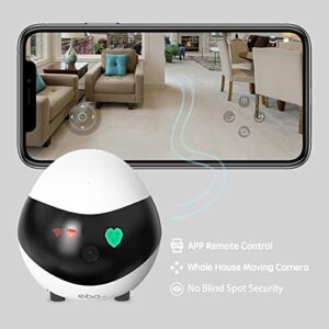 Enabot Home Security Pet Camera, Wireless Pet Camera with Self-Charging, Night Vision, Camera for Pet Elderly Baby, 16GB SD Storage APP Remote Control