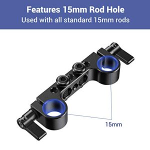 SmallRig Super Lightweight 15mm Railblock, 15mm Rod Clamp with 1/4"-20 Thread for Sony for Canon and Other 15mm DSLR Camera Rig Shoulder Support Rail System, Pack of 2 - 2061