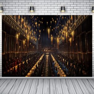 7x5ft Magic Castle Witch Wizard School Photography Backdrop Hall Candles Church Photo Studio Background for Room