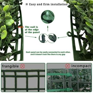 Bybeton Artificial Green Wall Decor,10"x 10"(6pc) UV-Anti Boxwood Hedge Topiary Wall Panels for Indoor Outdoor Privacy Protected and Garden,Balcony,Privacy Fence Screen décor