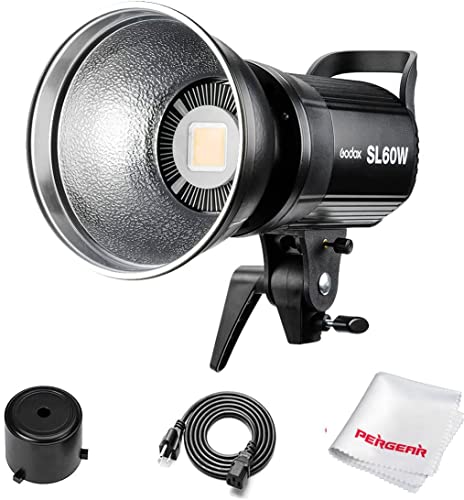 Godox SL-60W 60W CRI95+ Qa>90 5600¡À300K Bowens Mount Led Continuous Video Light, Brightness Adjustment, 433MHz Grouping System,for Video Recording ,Wedding,Outdoor Shooting