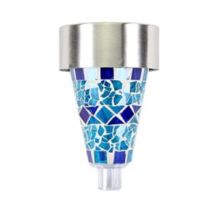 AMZSTAR Solar Mosaic Garden Lights, Mosaic Landscape Lights Solar Garden Decoration Stake Lights with 3 Color for Pathway,Garden,Patio,Yard,Home,Parties,Pack of 6