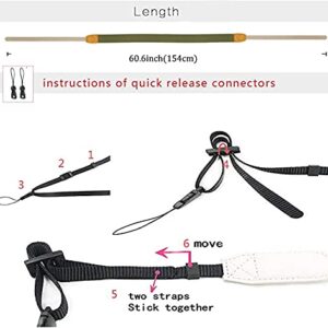 Eorefo Camera Strap Camera Neck Strap with Quick-release Buckles for Mirrorless Camera.(Black)