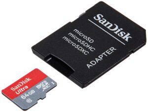 sandisk ultra 64gb uhs-i/class 10 micro sdxc memory card with adapter- sdsdquan-064g-g4a [old version]