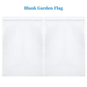 Tatuo Blank Garden Flags DIY Lawn Garden Flags Polyester White Banners Flag Yard DIY Decorative Flag for Indoor Outdoor Courtyard Decorations, 11.8 x 17.7 Inches (24)