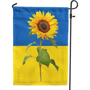 ukraine garden flags ,pigeon and sunflower ukrainian flag national flower flags 12×18 inch double sided (color d)