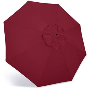 abccanopy 9ft outdoor umbrella replacement top suit 8 ribs (burgundy)