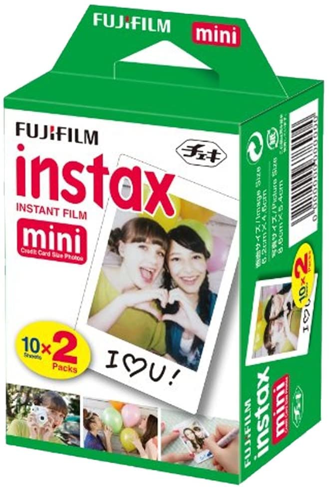 Fujifilm Instax Mini Instant Film Twin Pack (Total 20 Shoots) + 20 Sticker Film Frames + Photo Bouquet Holder