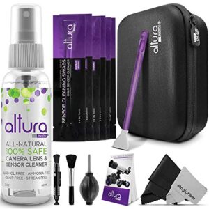 altura photo professional camera cleaning kit aps-c dslr & mirrorless cameras – camera lens cleaner w/sensor cleaning swabs & case, works as camera lens cleaning kit, camera cleaner, sensor cleaner
