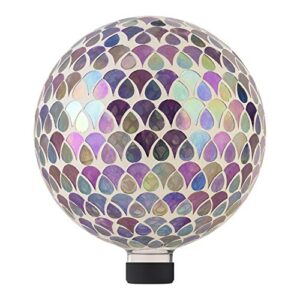 alpine corporation hgy438 alpine glass glazing globe gazing balls, multicolor