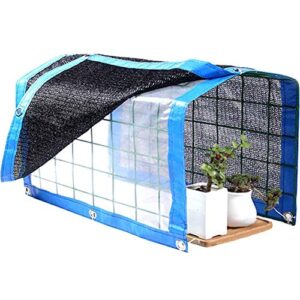 wingoffly foldable plant canopy with shade cloth and rainproof cover 75% sunblock balcony sun shade net for succulents flowers, 16.5″x11.8″x11.8″