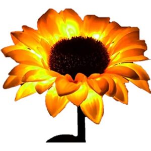 SLXTOU Led Solar Sunflower Flower Light, Outdoor Garden Garden Decoration Light, Lawn Plug-in Light