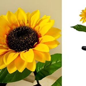 SLXTOU Led Solar Sunflower Flower Light, Outdoor Garden Garden Decoration Light, Lawn Plug-in Light