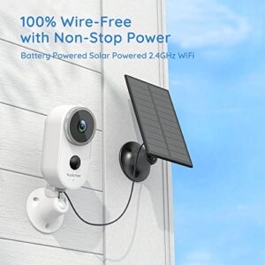 Wireless Security Outdoor Camera with Solar Panel: Battery Powered 1080p WiFi Night Vision Cameras for Home Outside Surveillance Works with Adorcam App