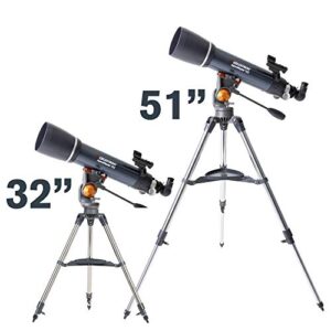 Celestron - AstroMaster 102AZ Refractor Telescope - Refractor Telescope for Beginners - Fully-Coated Glass Optics - Adjustable-Height Tripod - BONUS Astronomy Software Package