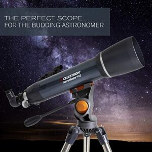 Celestron - AstroMaster 102AZ Refractor Telescope - Refractor Telescope for Beginners - Fully-Coated Glass Optics - Adjustable-Height Tripod - BONUS Astronomy Software Package