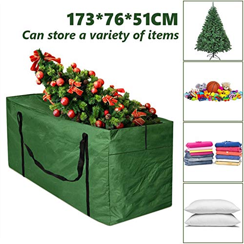 Longlasting Cushion Storage Bag Garden Furniture Cushion Bags Waterproof Pouch with Zips Patio Seat Pads Carry Handbag with Handle for Christmas Tree