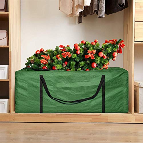 Longlasting Cushion Storage Bag Garden Furniture Cushion Bags Waterproof Pouch with Zips Patio Seat Pads Carry Handbag with Handle for Christmas Tree