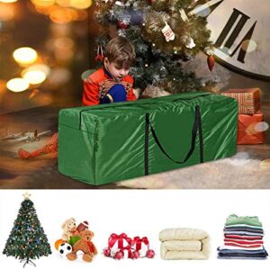 Longlasting Cushion Storage Bag Garden Furniture Cushion Bags Waterproof Pouch with Zips Patio Seat Pads Carry Handbag with Handle for Christmas Tree