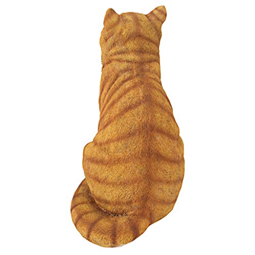 Design Toscano QM2158270 Lazy Daze Kitty Yawning Cat Garden Décor Statue, Orange Tabby