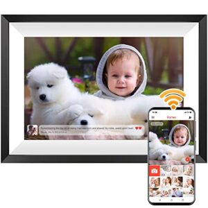 digital picture frame wifi,marvue digital photo frame 10.1 inch 1280×800 ips touch screen hd display, 16gb storage auto-rotate,easy to share photo/video via frameo app, cloud from anywhere