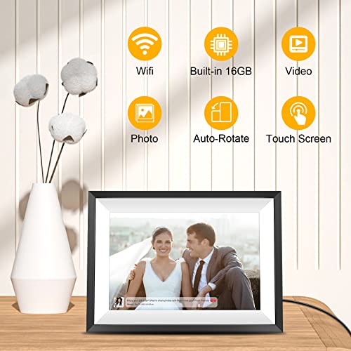 Digital Picture Frame WiFi,MARVUE Digital Photo Frame 10.1 inch 1280x800 IPS Touch Screen HD Display, 16GB Storage Auto-Rotate,Easy to Share Photo/Video via Frameo App, Cloud from Anywhere