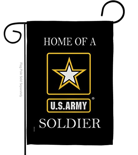 US Army Soldier Garden Flags Armed Forces Memorabilia Banner United State Wall Tapestry Americana Decorations Blue Star Remembrance Retire Outdoor Memorial Yard Veteran Gifts Made In USA