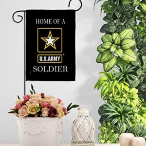 US Army Soldier Garden Flags Armed Forces Memorabilia Banner United State Wall Tapestry Americana Decorations Blue Star Remembrance Retire Outdoor Memorial Yard Veteran Gifts Made In USA