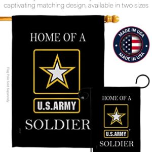 US Army Soldier Garden Flags Armed Forces Memorabilia Banner United State Wall Tapestry Americana Decorations Blue Star Remembrance Retire Outdoor Memorial Yard Veteran Gifts Made In USA