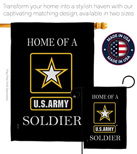 US Army Soldier Garden Flags Armed Forces Memorabilia Banner United State Wall Tapestry Americana Decorations Blue Star Remembrance Retire Outdoor Memorial Yard Veteran Gifts Made In USA