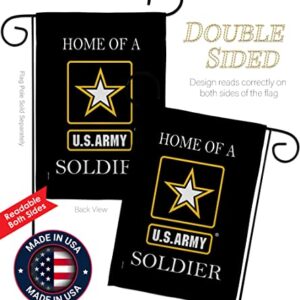 US Army Soldier Garden Flags Armed Forces Memorabilia Banner United State Wall Tapestry Americana Decorations Blue Star Remembrance Retire Outdoor Memorial Yard Veteran Gifts Made In USA